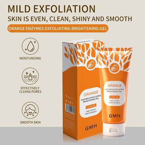 Orange Exfoliating Gel - Gentle Peeling Gel for Face & Body | Brightening & Smoothing Skin Care
