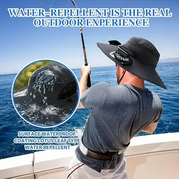 🔥⚡2025 New Ultralight Solar Fan Sun Hat – Lighter Than a Baseball!