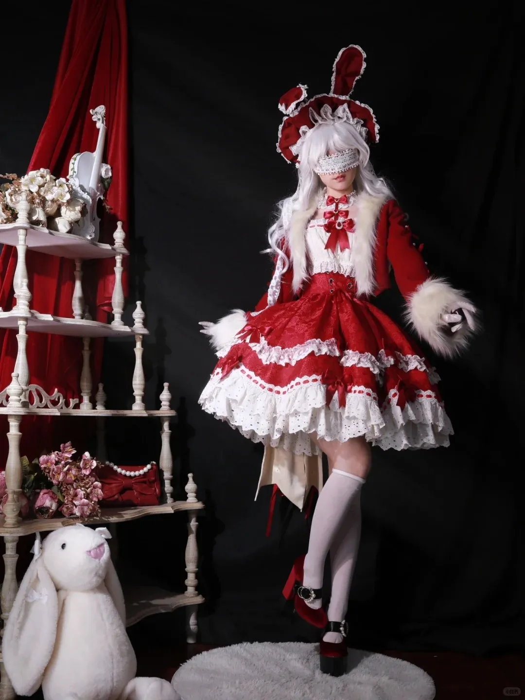 Scarlet Bunny Silhouette Lolita