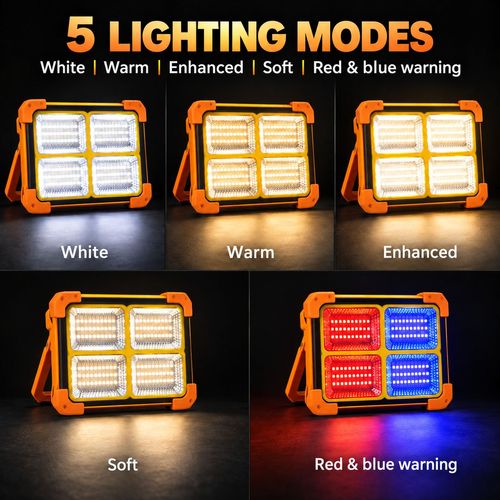 Solar Portable Floodlight - 5 Lighting Modes