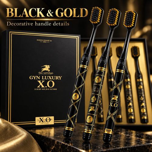 Black & Gold Soft Toothbrushes