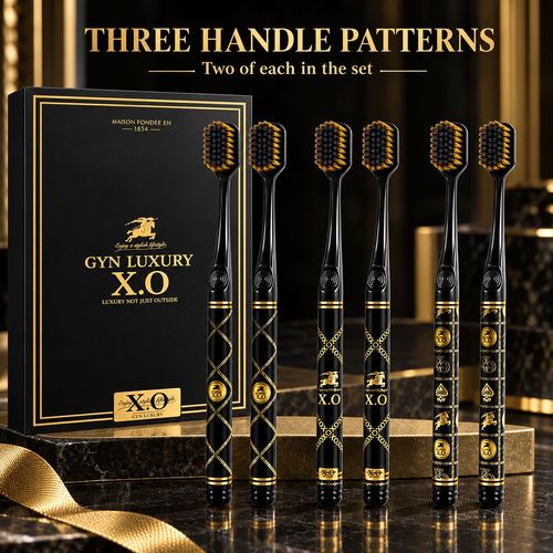 Black & Gold Soft Toothbrushes