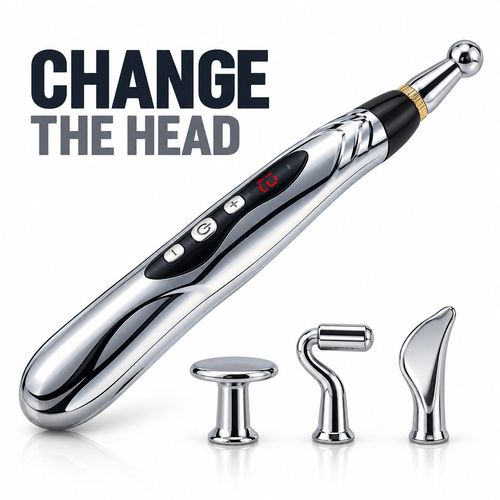 Rechargeable Electronic Massage Pen - 5 Head Types