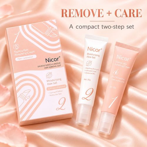 Nicor Hair Removal Cream & Aloe Gel Set - 20 g + 20 g
