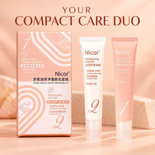 Nicor Hair Removal Cream & Aloe Gel Set - 20 g + 20 g