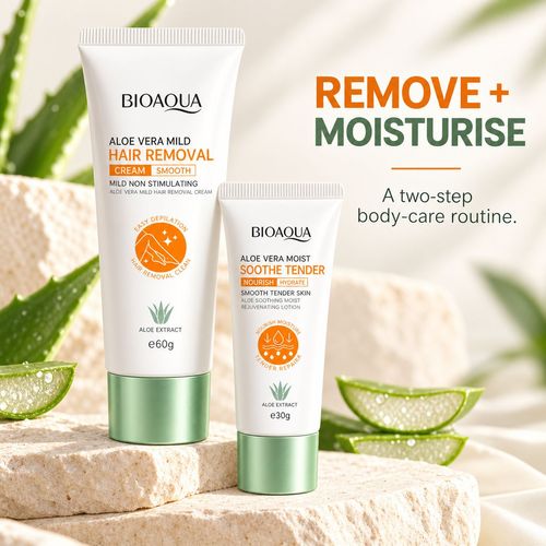 BIOAQUA Aloe Hair Removal & Care Set - 60 g + 30 g