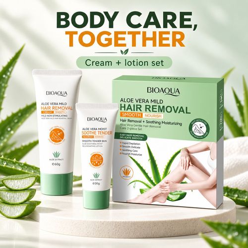 BIOAQUA Aloe Hair Removal & Care Set - 60 g + 30 g