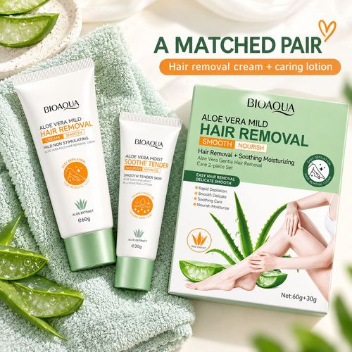 BIOAQUA Aloe Hair Removal & Care Set - 60 g + 30 g
