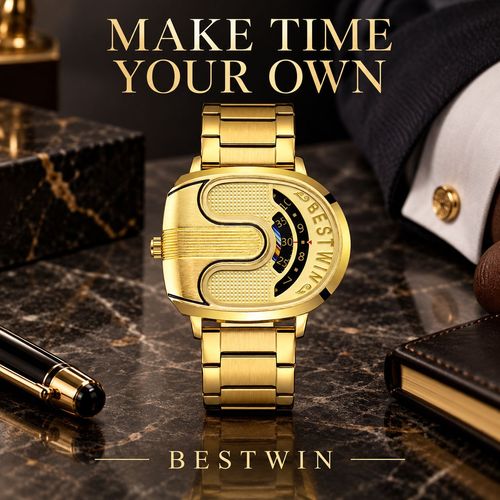 BESTWIN U-Shape Quartz Watch - Gold or Black