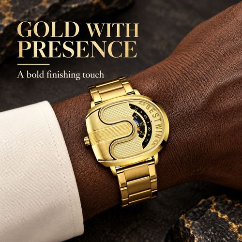 BESTWIN U-Shape Quartz Watch - Gold or Black