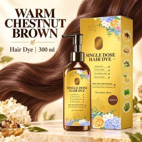 Hair Dye 300 ml - Natural Black or Chestnut Brown