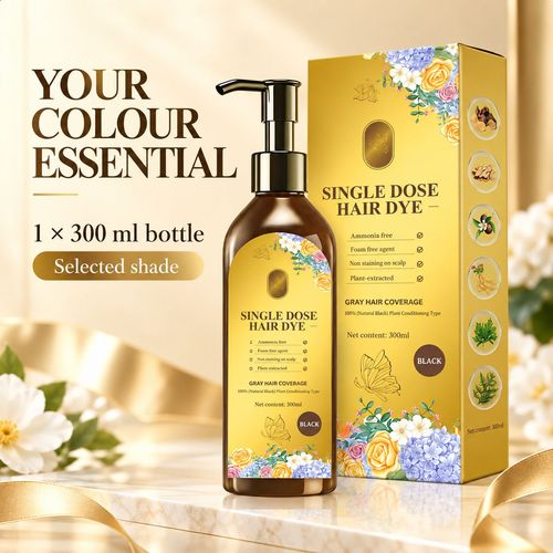 Hair Dye 300 ml - Natural Black or Chestnut Brown