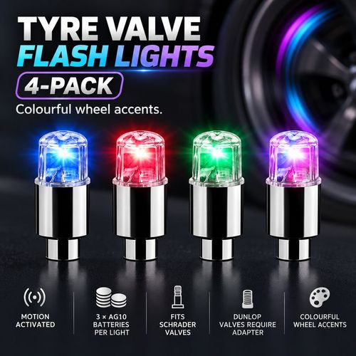 Colourful Tyre Valve Stem Flash Lights