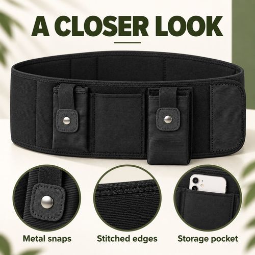 Adjustable Belly Band Holster with Storage Pocket