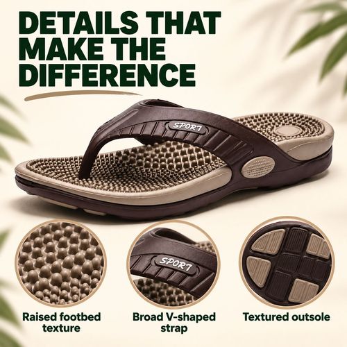 Textured Massage Footbed Flip-Flops