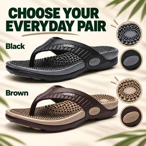 Textured Massage Footbed Flip-Flops