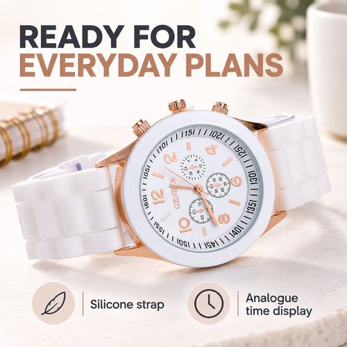 GENEVA Silicone Strap Fashion Watch