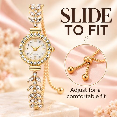 Women's Mermaid-Style Gold-Tone Bracelet Watch