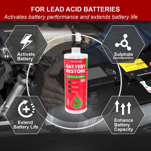 Battery Restorer and Desulfurationfor Lead Acid Battery Additive Use for Golf Cart, RVs, Bikes, ATVs, Car Battery 32oz