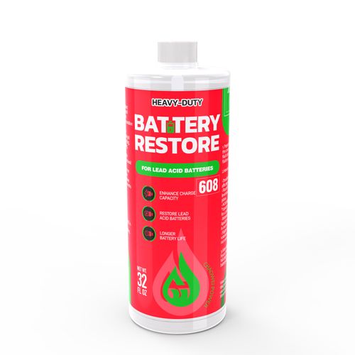 Battery Restorer and Desulfurationfor Lead Acid Battery Additive Use for Golf Cart, RVs, Bikes, ATVs, Car Battery 32oz