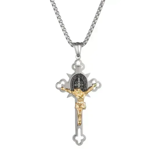 Clearance Sale - 60% OFF - ST.Benedict Protection Cross Power Pendant Necklace