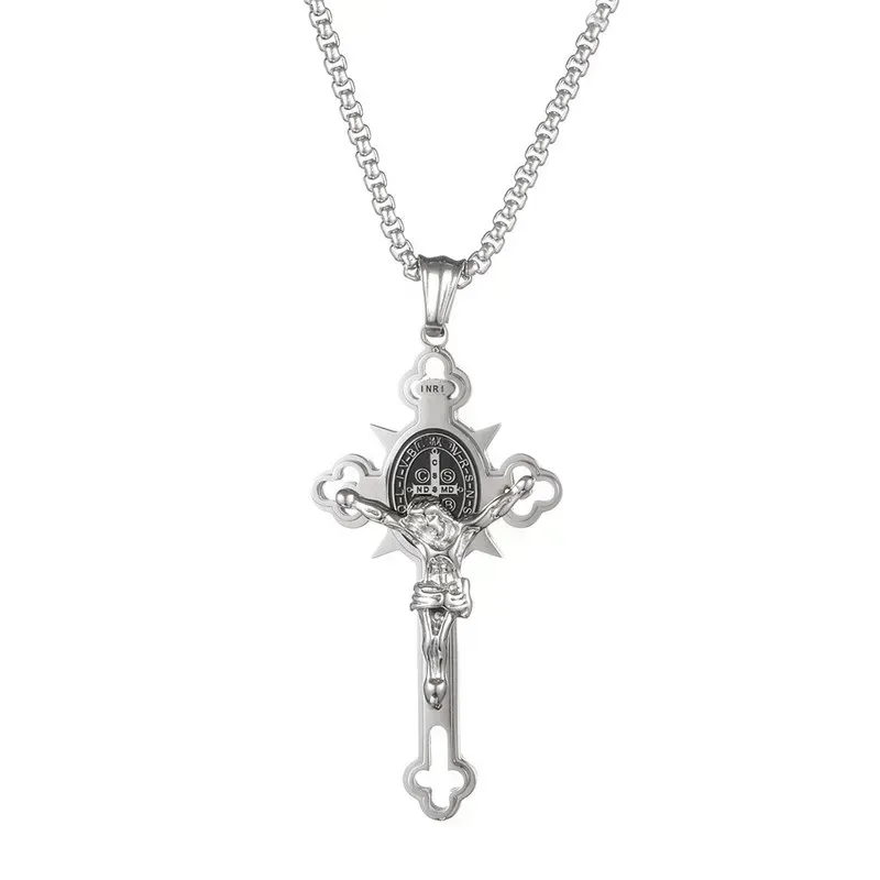 Clearance Sale - 60% OFF - ST.Benedict Protection Cross Power Pendant Necklace