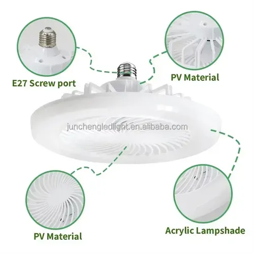 3 Wind Speed E27 Lamp LED Fan Light Ceiling Smart Fan Lighting PC Modern Remote Control 3 Colors With Timing Remote Control 657 sales