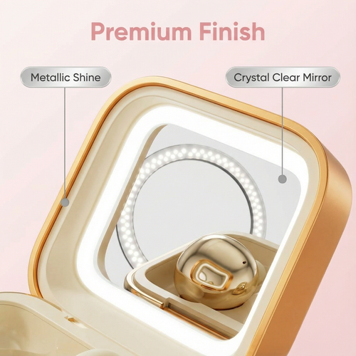 Mirror Case Bluetooth Earphones Listen to Music While Touching Up Makeup Selfie Lighting Your Portable Beauty Gadget