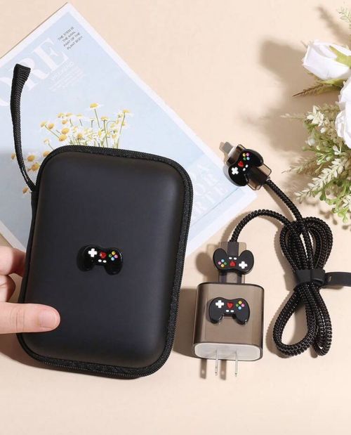 All-Round Charging Protection Set ⚡ — 20W Fast Charger + Cable Protector Kit + Stylish Storage Case 💖