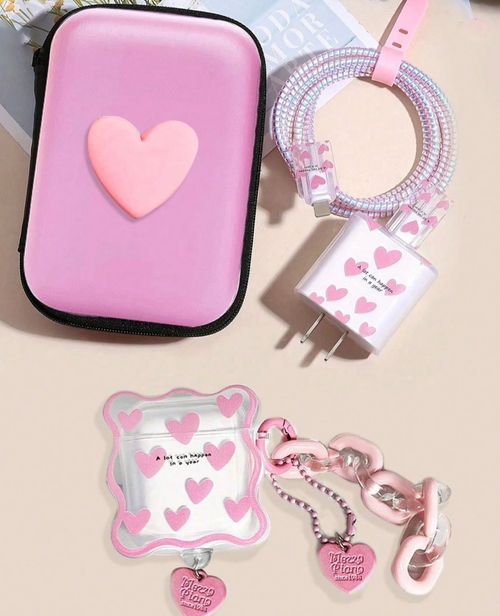 All-Round Charging Protection Set ⚡ — 20W Fast Charger + Cable Protector Kit + Stylish Storage Case 💖