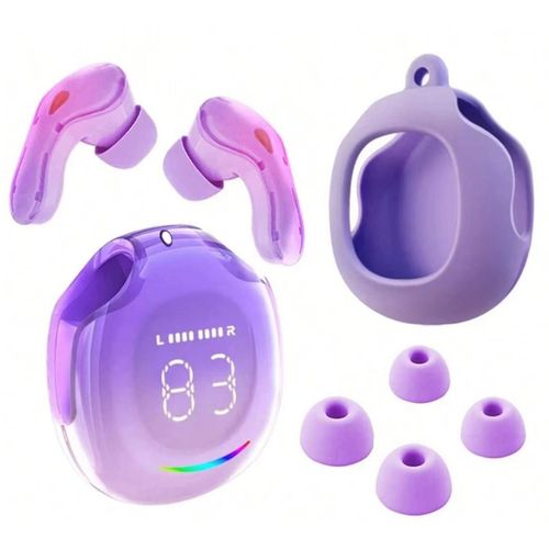 High-Gloss Crystal Clear Gradient True Wireless In-Ear Bluetooth Earbuds