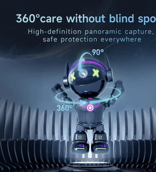 Black Robot Surveillance Camera – Smart Home Security Camera with Motion Detection