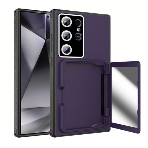 Mirror Wallet Case 2 in 1 Protective Cover with Card Holder for Samsung Galaxy S25 Ultra S24 Ultra S23 Ultra S22 S21