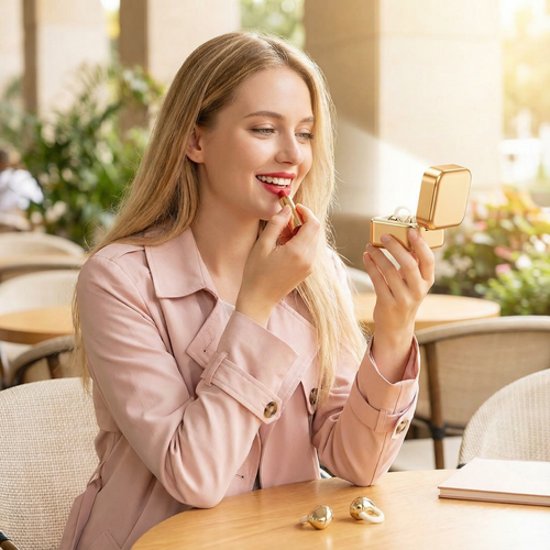 Mirror Case Bluetooth Earphones Listen to Music While Touching Up Makeup Selfie Lighting Your Portable Beauty Gadget