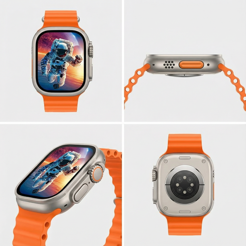 49MM AMOLED Smart Watch： with Aluminum Alloy Case, Bluetooth Calling, NFC Access, ECG & SpO₂ Health Monitoring, Wireless Charging