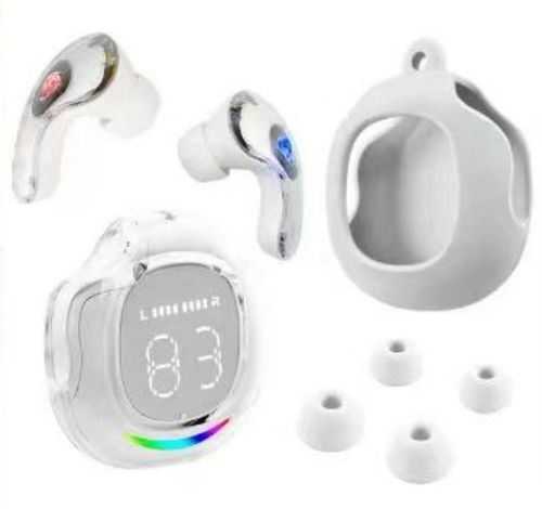 High-Gloss Crystal Clear Gradient True Wireless In-Ear Bluetooth Earbuds
