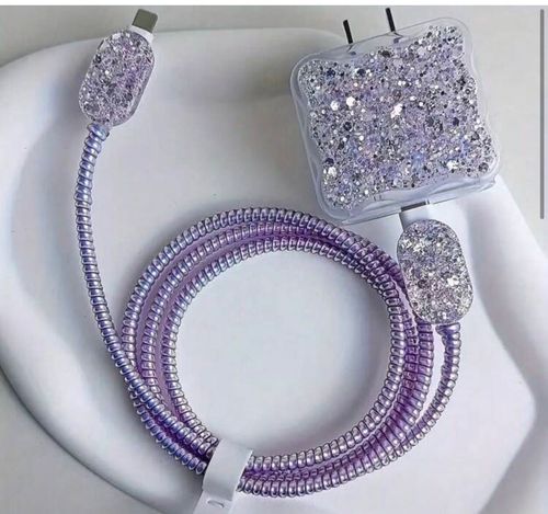 All-Round Charging Protection Set ⚡ — 20W Fast Charger + Cable Protector Kit + Stylish Storage Case 💖