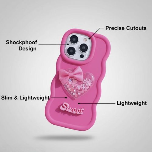 iPhone Full-Cover Heart Protective Case – Cute Shockproof Cover