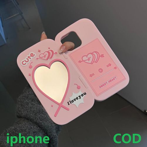 🎀 Barbie Pink Flip Mirror Phone Case for iPhone Series | Cute Luxury Protective Cover