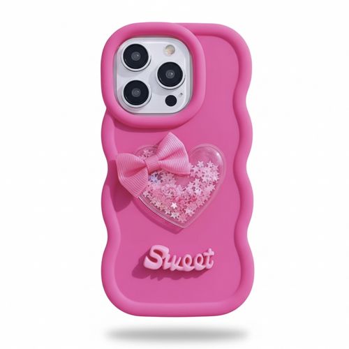 iPhone Full-Cover Heart Protective Case – Cute Shockproof Cover