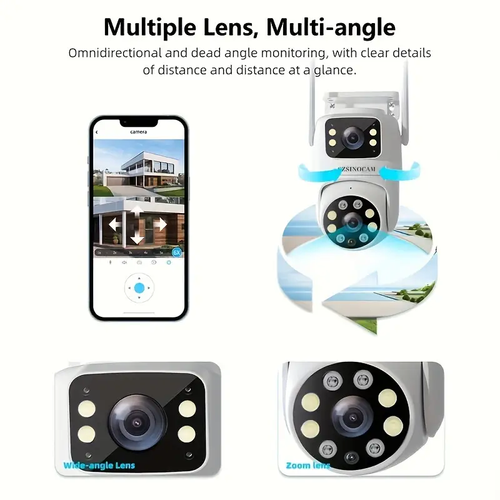 Wireless WiFi HD Dual-Lens Camera with 32G Storage