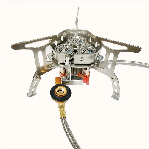 6800W Portable Folding Gas Stove with Electronic Ignition & Carry Case for Camping, Hiking, Picnics