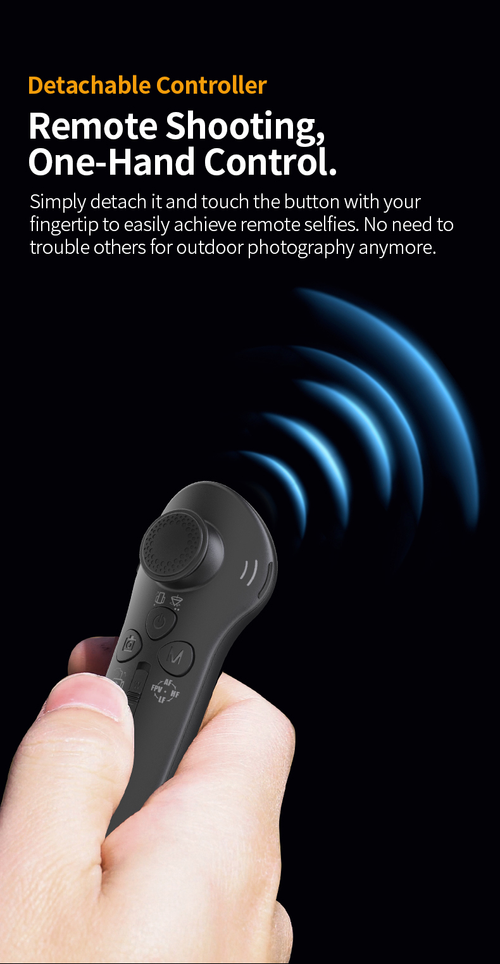 M3 Phone Stabilizer: 3-Axis Anti-Shake Gimbal with Handheld Shooting, Live Streaming, AI Face Tracking & Detachable Remote