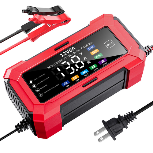 12V 6A Car and Motorcycle Battery Charger