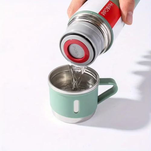 500ml Stainless Steel Vacuum Insulated Tumbler Set with Bonus Cup - Keeps Drinks Hot & Cold