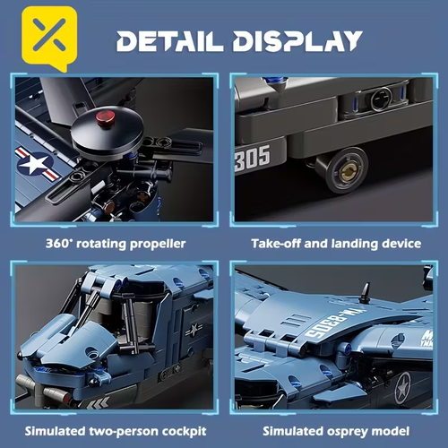 Dynamic Tiltrotor Fighter Jet Building Model