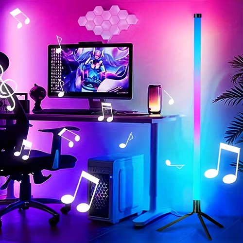 Smart LED Floor Lamp with RGB Color-Changing Function
