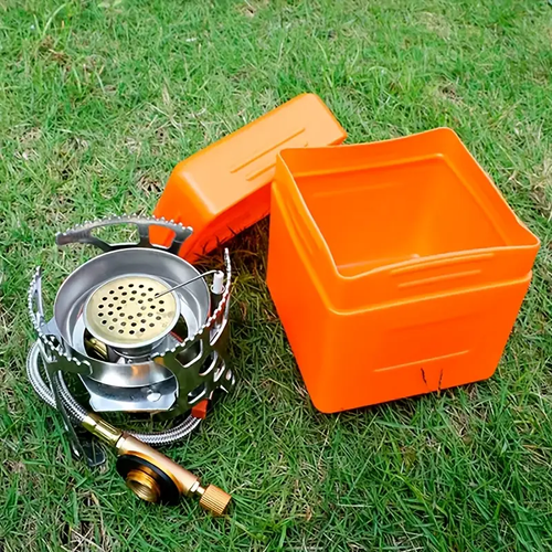 6800W Portable Folding Gas Stove with Electronic Ignition & Carry Case for Camping, Hiking, Picnics
