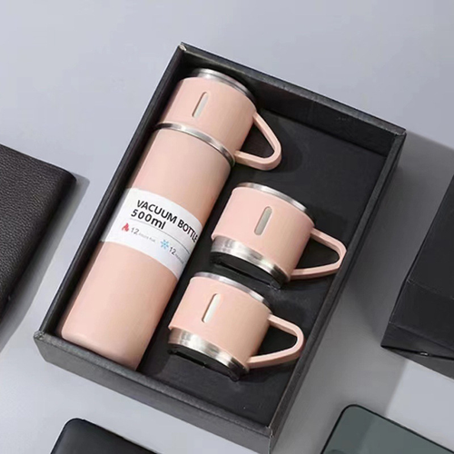 500ml Stainless Steel Vacuum Insulated Tumbler Set with Bonus Cup - Keeps Drinks Hot & Cold