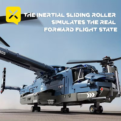 Dynamic Tiltrotor Fighter Jet Building Model